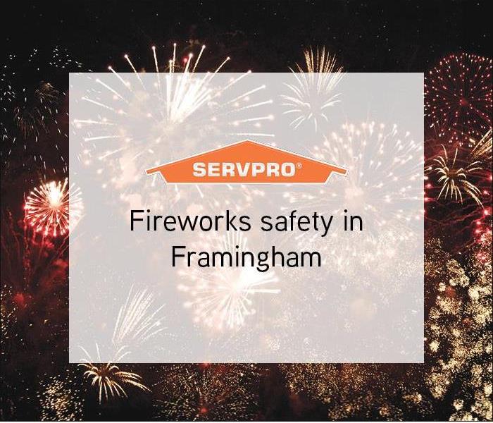 fireworks background with white box and SERVPRO logo 